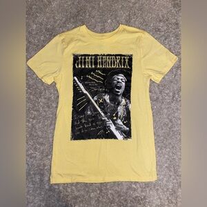 Kids Jimi Hendrix Yellow T-Shirt- XXL